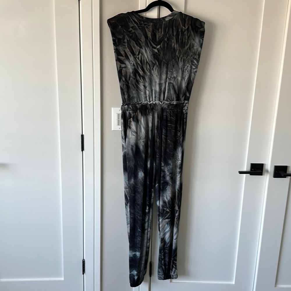 Strut & Bolt Grey Tie Dye Jumpsuit - S